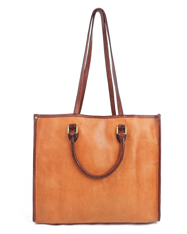 100% Genuine Leather Women Large Totes Handmade Composite Bag