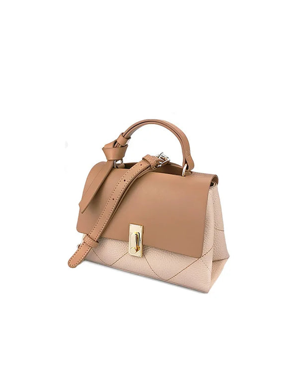 classic women plaid genuine leather handbag small cover crossbody