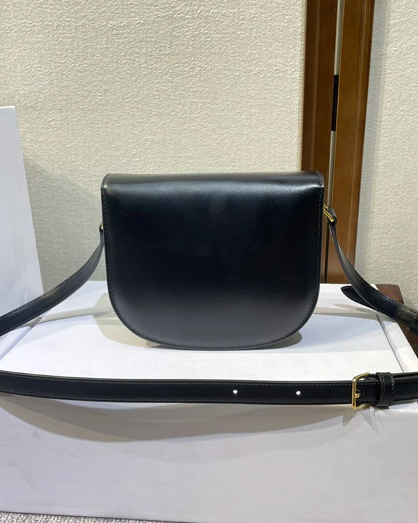 2024 New Fashion Leather Saddle Bag Women's Brand Design High Qulity Single Shoulder Bag Simple Leisure Commute Cross body Bags