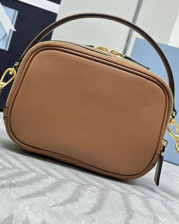2024 New Female Leather Mini Lovely Square Bags Classics Vintage Brown handbag Korean Minority Concise Fashion Messenger Bag