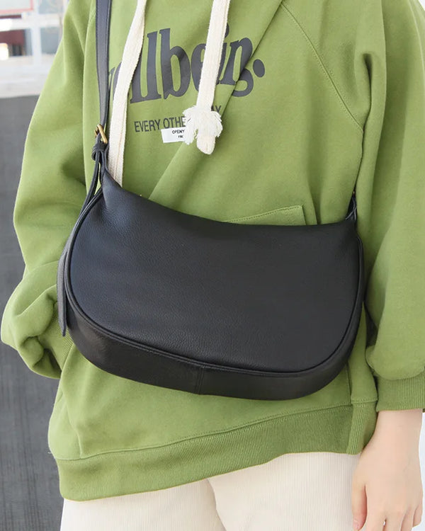 Genuine Leather Women Flap Crossbody Bag Outdoor Daily Use Bag