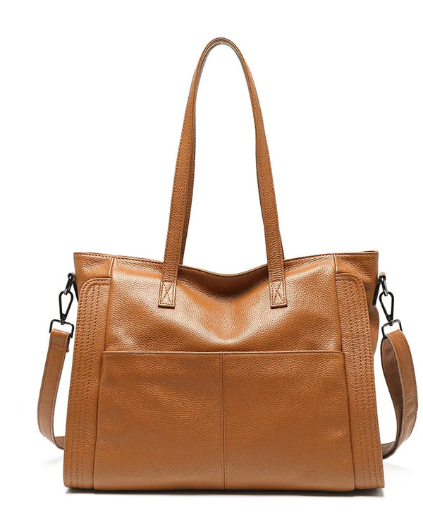 Genuine Leather Women Large Shopping Totes Handbag Capacity Bags