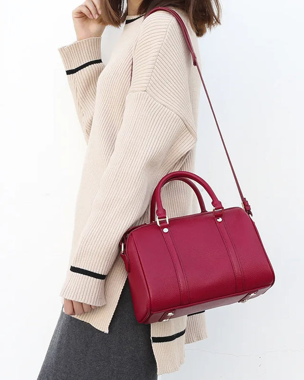 Genuine leather soft cow skin large capacity casual handbag women totes shoulder bag