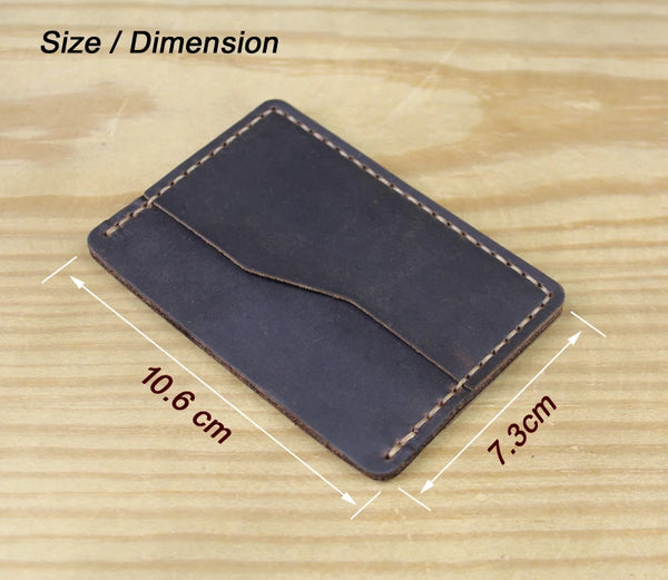 Handmade Vintage Genuine leather Credit Card Holder men leather card ID Sleeve women Bus Card bag business card case MC-413