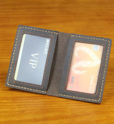 Handmade Vintage Genuine leather card holder men leather card wallet women card bag credit card holder business card case MC-402