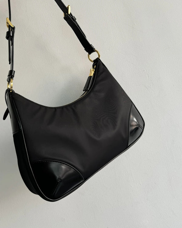 Modern Versatile Single Shoulder Bags 2024 New Brand Design Nylon Fashion Cross Body Bag Simple Leisure Patent Leather Bags