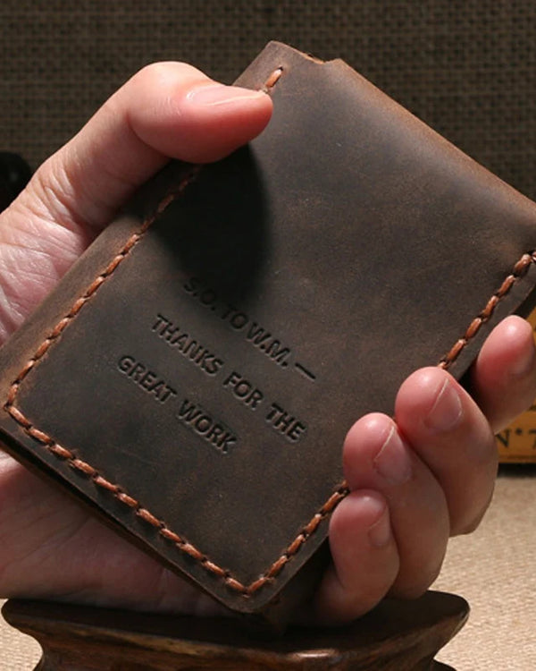 The Secret Life Of Walter Mitty Vintage Leather Men Wallet Genuine leather Wallet Men Purse Handmade male Wallet Money holder